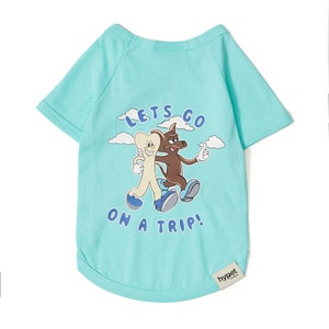 Tee-shirt voyage T-shirt pour chien en coton Chemise pour chien inspirée du voyage, tenue pour animaux de compagnie pour petits et grands chiens, vêtements pour chien mignons, cadeau pour maman, vêtement personnalisé