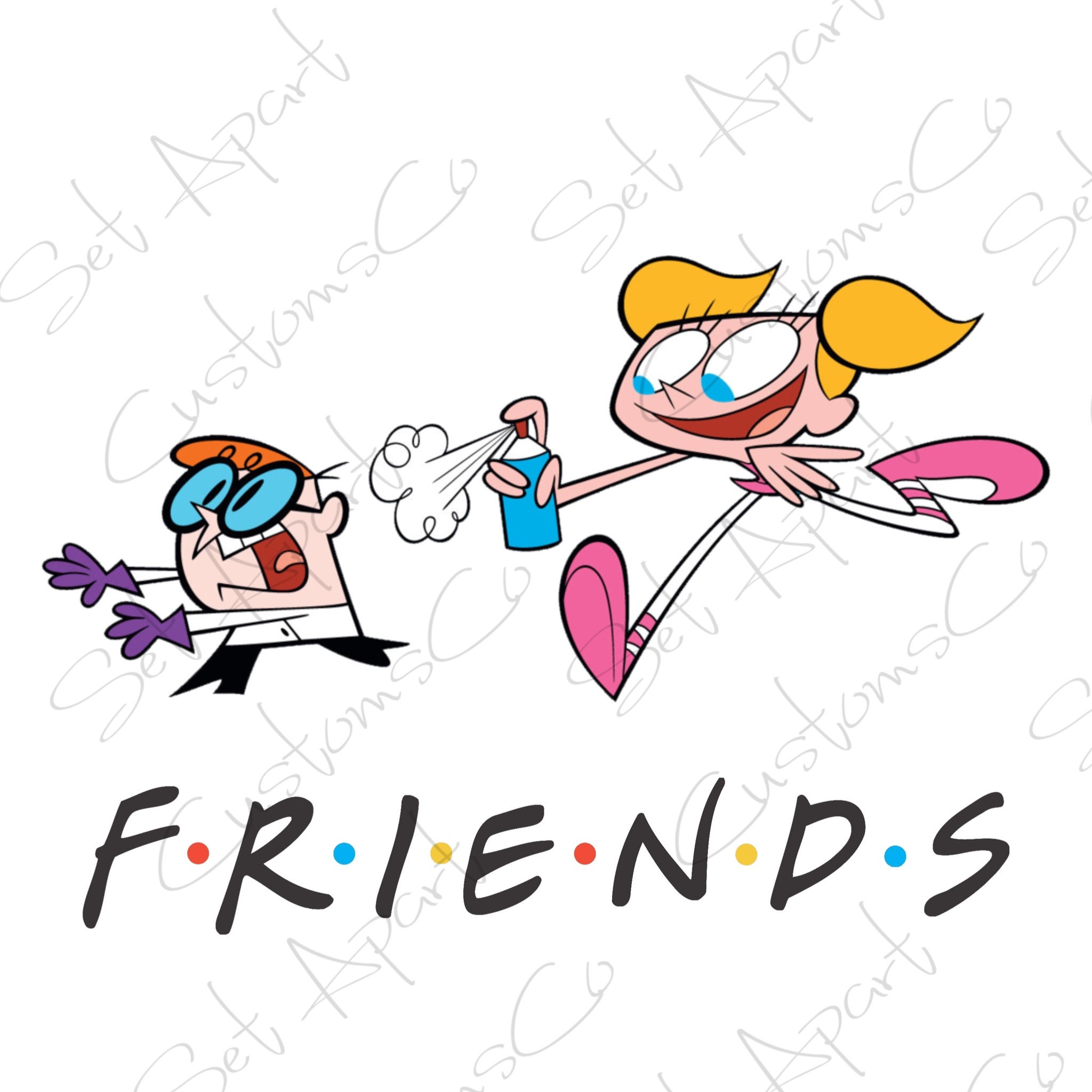 Dexter's Laboratory Friends Font 90s Digital Art PNG Etsy Canada