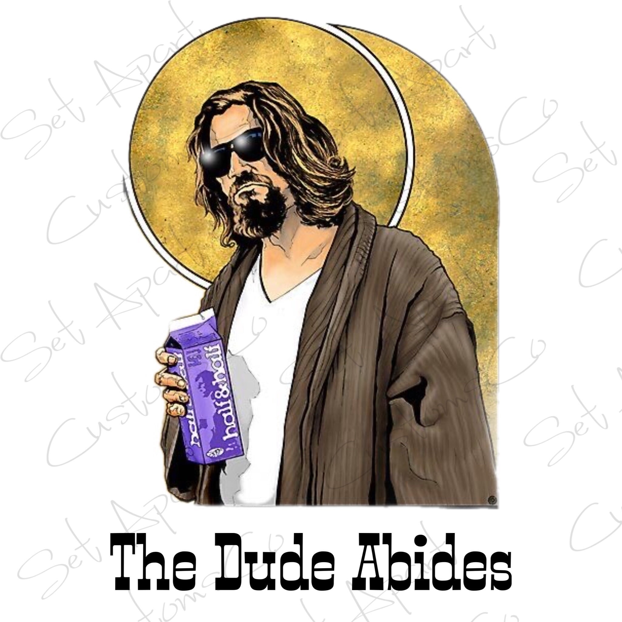 The Dude Abides PNG the Big Lebowski PNG the Dude Sublimation Etsy Canada