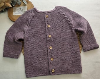 Size 86/92 Hand-knitted jacket, traditional jacket, wool jacket