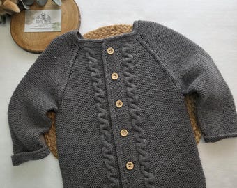 Size 86/92 Hand-knitted jacket, traditional jacket, wool jacket
