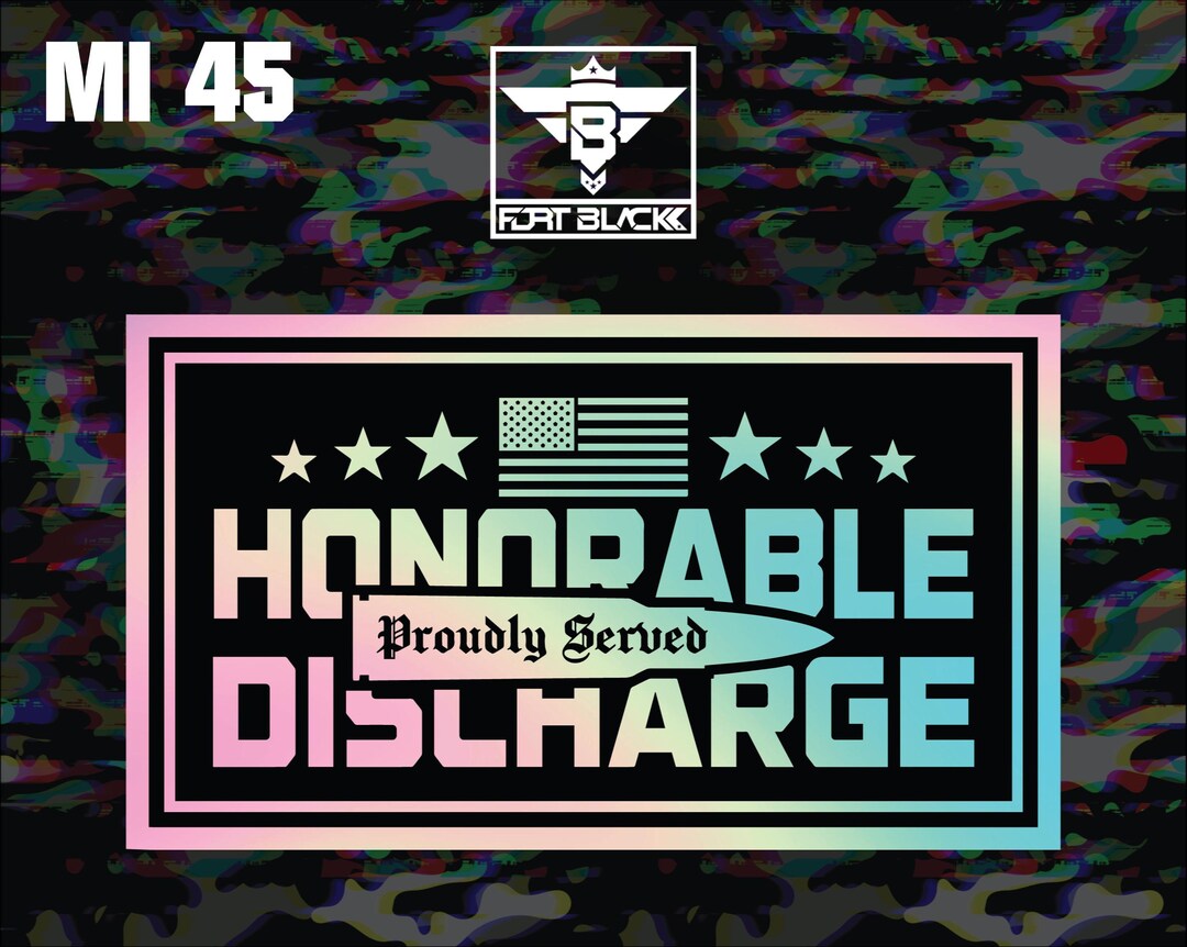 Honorable Discharge Sticker: Patriotic Military Veteran Decal - Etsy