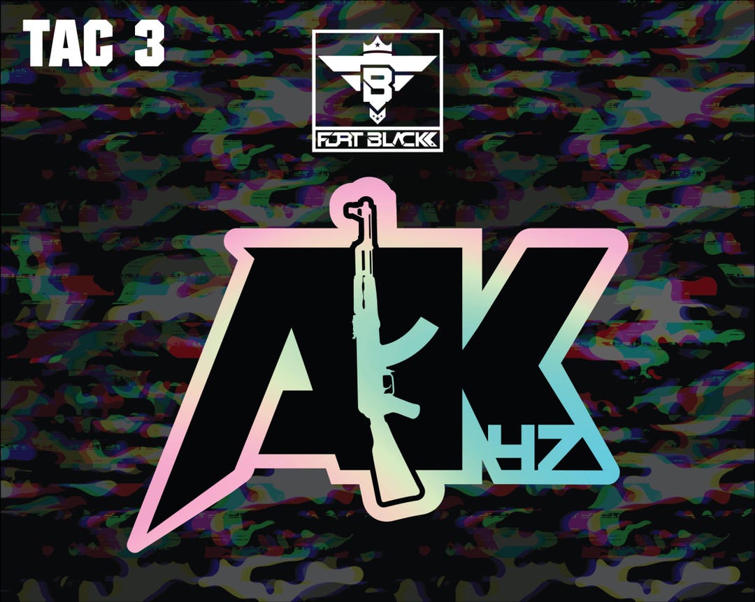 AK47 Holographic Sticker: Patriotic Military Decal - Etsy