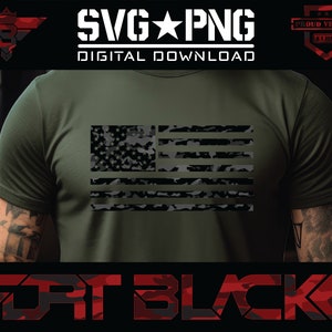 USA Camo Flagge SVG PNG: Taktische amerikanische Flagge (Digitaler Download)