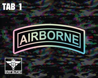 Airborne Vinyl Sticker: Patriotic Military Decal - UV & Water Resistant