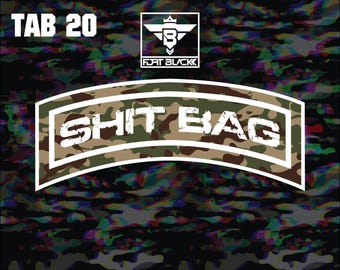 Shitbag Tactical Sticker: Patriotic Military Vinyl Decal