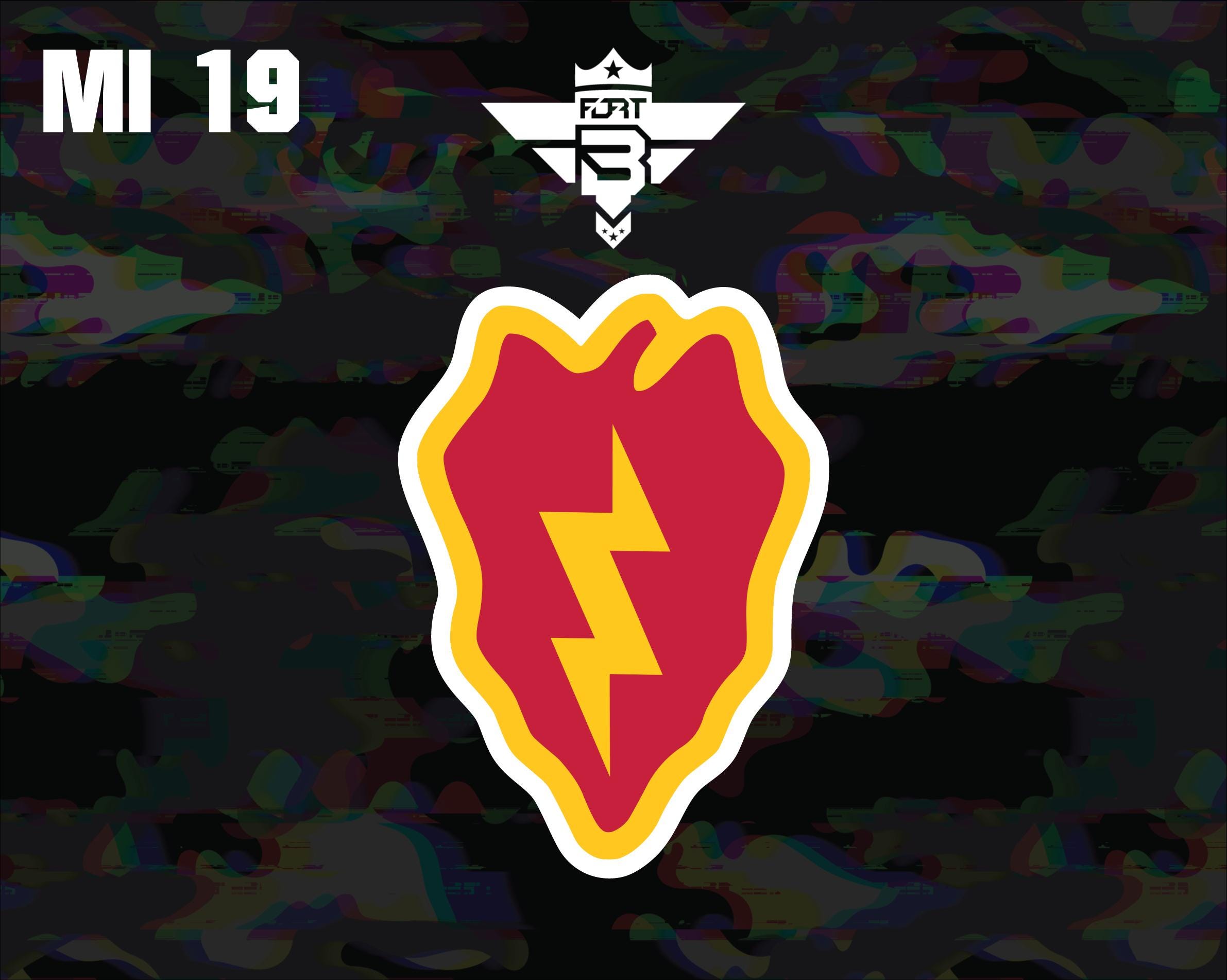 Army Stickers Die-Cut Magnets - Army - DUI - 25th Infantry Division - Tropic Lightning - US Army