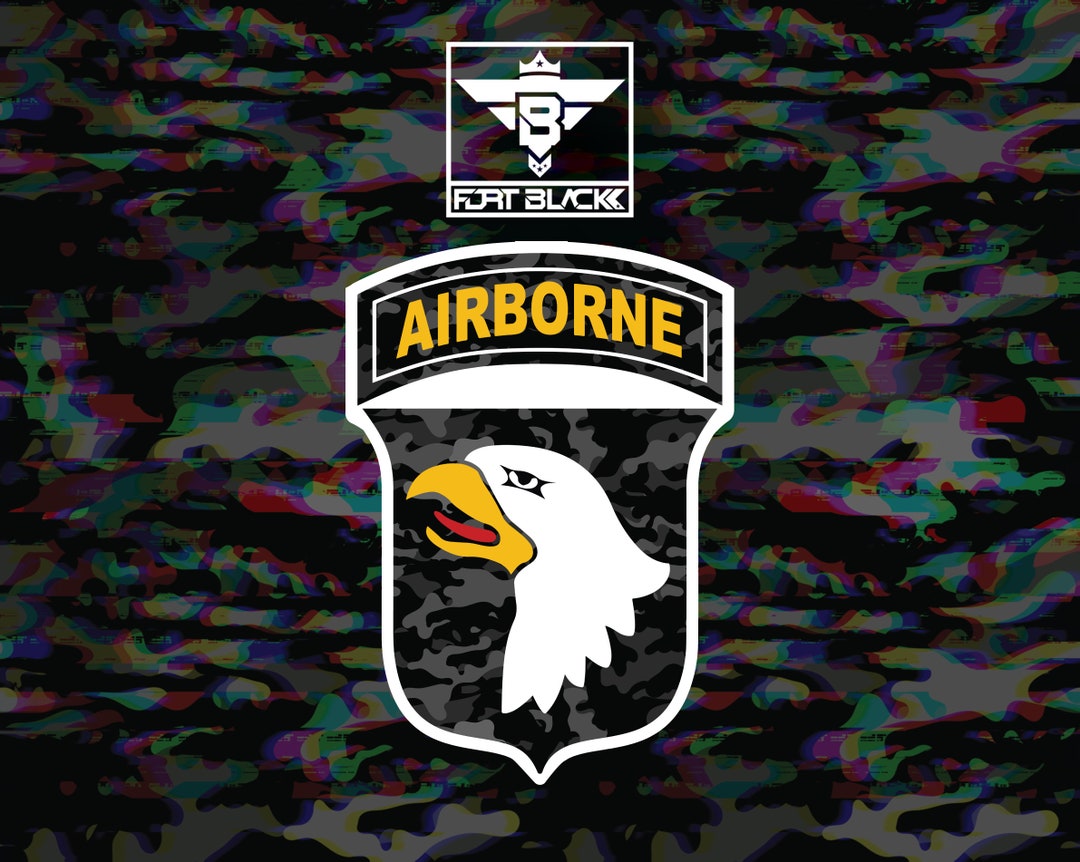 Drapeau USA 101st Airborne – Noir, 90 X 150 Cm, Polyester Renforcé, Avec Sticker Gratuit