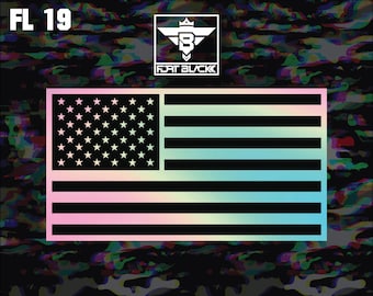 Holographic American Flag Sticker: Patriotic USA Decal