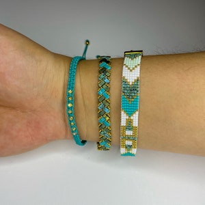 Handmade Miyuki Bracelet, Handwoven Beaded Bracelet, Boho Beaded Bracelet