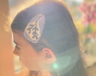 Punch Needle Hair Clip, simpatici accessori per capelli ricamati