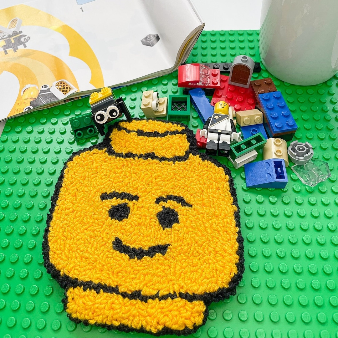 Handmade Lego Punch Needle Coasters Handmade Lego Mug Rugs Etsy