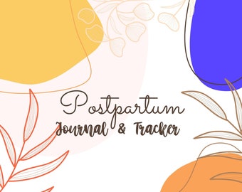 Mom Postpartum Journal & Wellness Tracker (Digital Download)