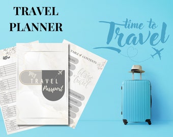Travel Itinerary Planner|Travel Planner |Travel Journal | Hyperlinked Travel Planner|Trip Itinerary Planner|Vacation Planner|Holiday Planner
