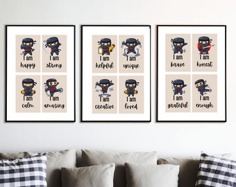 Affirmations Wall Art | Digital Printables Art | Nursery Prints  | Affirmation Wall Art Collection  | Inspirational Affirmation Wall Art