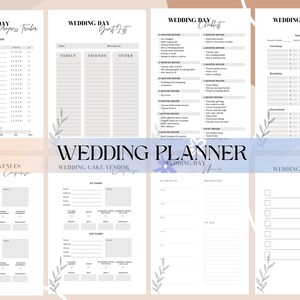 Planificador de bodas imprimible / Descarga del planificador de bodas / Planificador de bodas minimalista / Libro de planificador de bodas / Planificador de bodas digital / Carpeta de bodas
