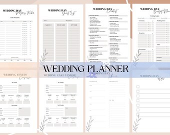 Wedding Planner Printable| Wedding Planner Download|Minimalistic Wedding Planner|Wedding Planner Book|Digital Wedding Planner|Wedding Binder