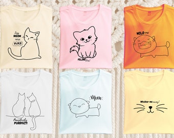 Cat svg Cut Files for Crafting Enthusiasts | 6 Cute Cats SVG Bundle | Cat SVG Cut Files for Crafting | SVG Files for T-Shirts Home and Decor