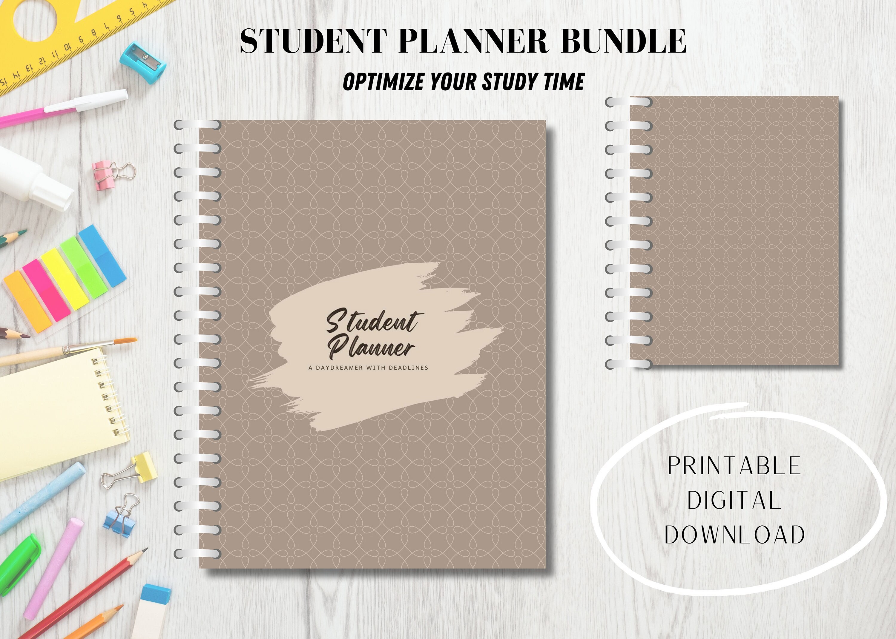 Printable Student Planner Bundle|study Planner Bundle|academic Planner ...