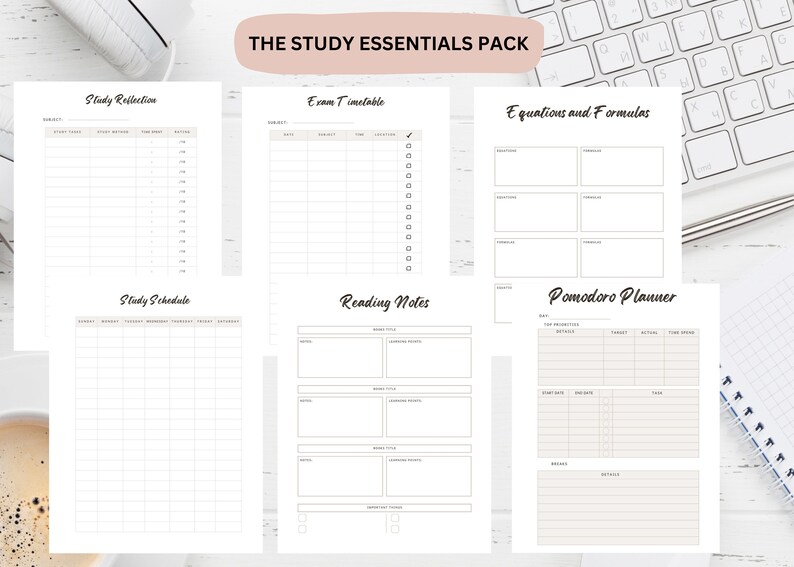 Printable Student Planner Bundle|study Planner Bundle|academic Planner ...