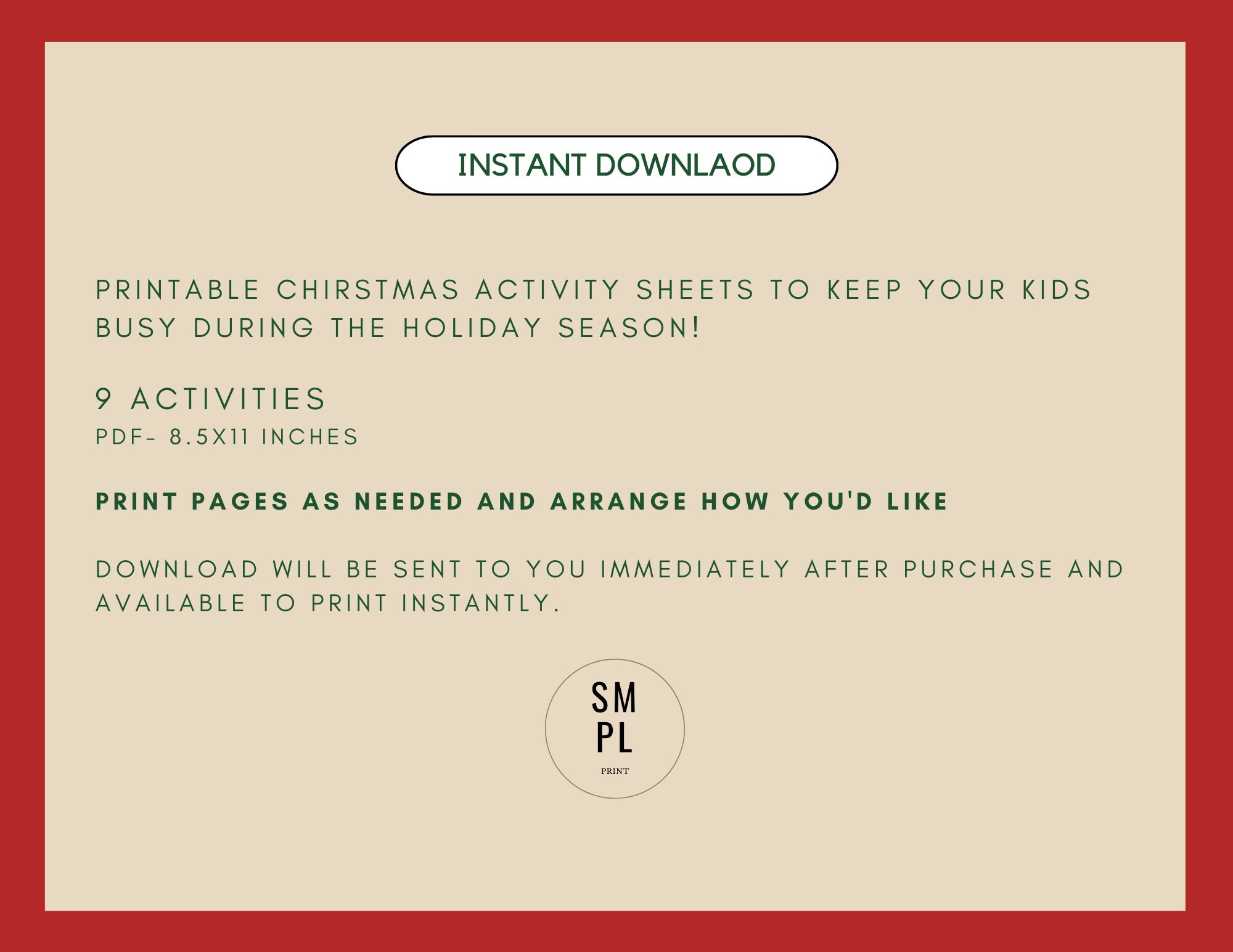 Printable Christmas Activity Bundle for Kids, Christmas Activities for ...
