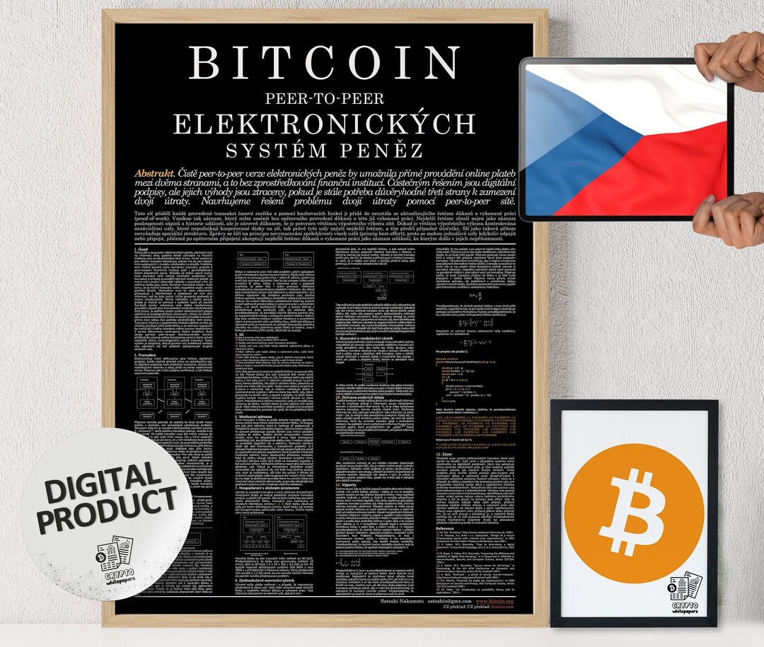 Czech Bitcoin Whitepaper Poster: Crypto Wall Art (digital Download) - Etsy  Ireland