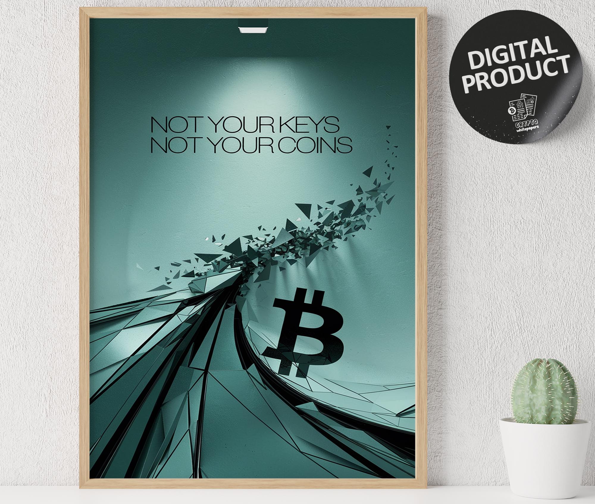 Bitcoin Crypto Art Poster, NYKNYC (Digital Download)