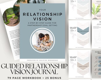 Couples Relationship Vision Workbook: Goal Planner, Guided Journal (Instant Download)