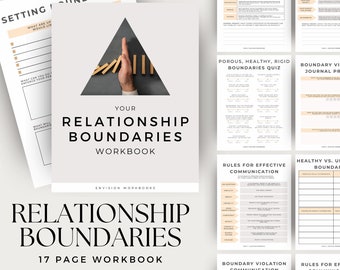 Relationship Boundaries Workbook | Setting Healthy Boundaries | Codependency | Personal Growth Journal | Mental Health | Digital Download