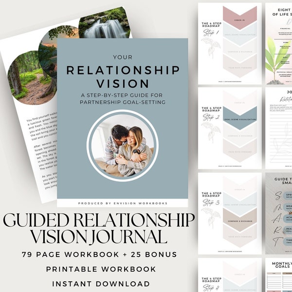 Relationship Visualization Workbook for Couples | Guided Journal Prompts | Couples 2024 Goal Planner | New Years Resolution Instant Download