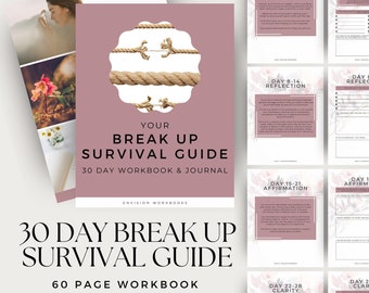 Breakup Survival Guide: 30-Day Therapy Journal (PDF Download)