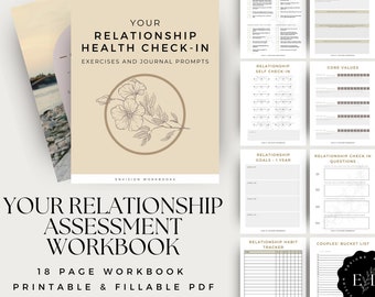 Couples Relationship Assessment Workbook: Communication & Goal Setting (Printable PDF)