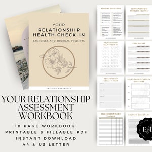 Couples Relationship Assessment Workbook: Communication & Goal Setting (Printable PDF)