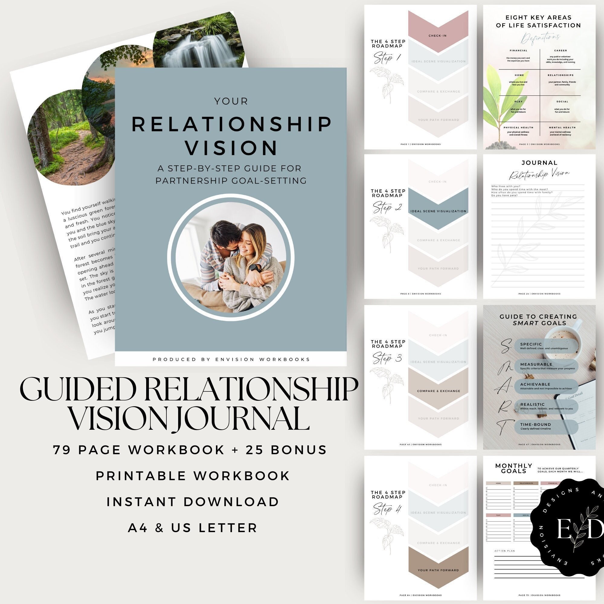 120 Relationship Journal Prompts, Couple Counseling, Love Journal