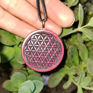Flower of life - red/shungite