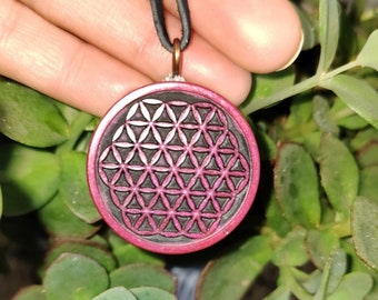 Flower of life - red/shungite