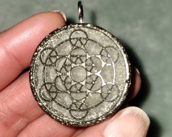 Metatrons cube pyrite EMF filter