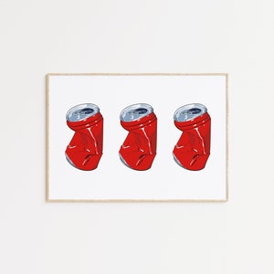 Landscape Soda Art Print, Kitchen Wall Poster, Girly Wall Art, Coke Wall Prints, Diet Coke Poster, Preppy Bar Cart Print, Cute Kitchen Print