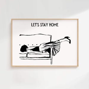 Homebody Club Print, Funny Introvert Art, Trendy Apartment Decor (Digital Download) image 2