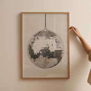 Diskokugel Druck, Wohnung Wandkunst, Spiegelball Druck, trendige Wandkunst, Wohnheim Dekor, flippige Wandkunst, adrette Wandkunst, girly Wandkunst