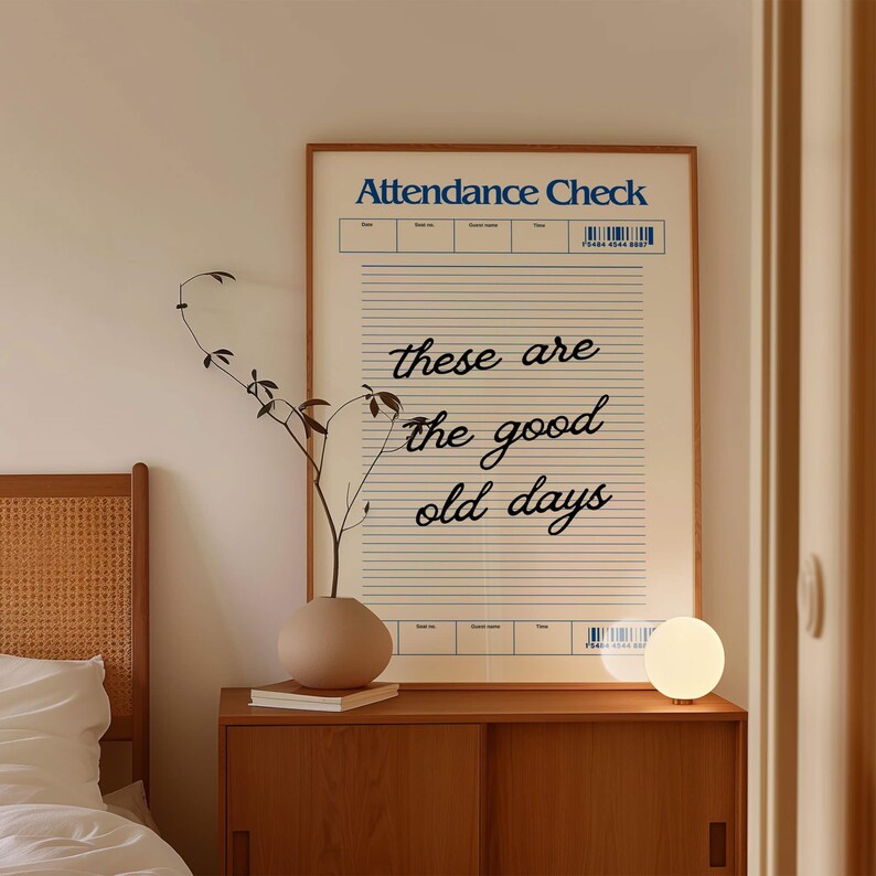 These Are the Good Old Days Art Print Trendy Bedroom Print Introvert