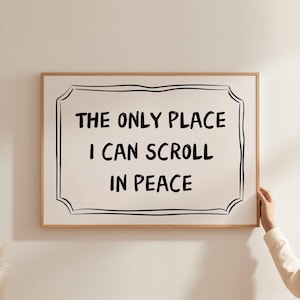 Funny Quote Bathroom Wall Art, Fun Toilet Print, Quirky Bathroom Decor, Cute Bathroom Print, Horizontal Wall Art, Digital Download