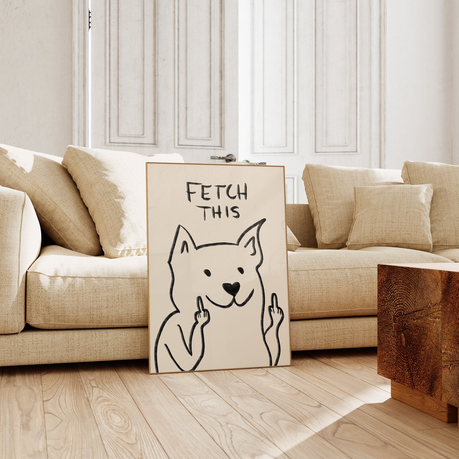 Fetch This Dog Poster Typography Art Print Dog Art Print Etsy