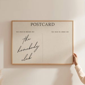 ヴィンテージポストカードプリント、ホームボディクラブポスター、ソファーの上の壁アート、トレンディなリビングルームプリント、ベッドの上の壁アート、ガーリープリント