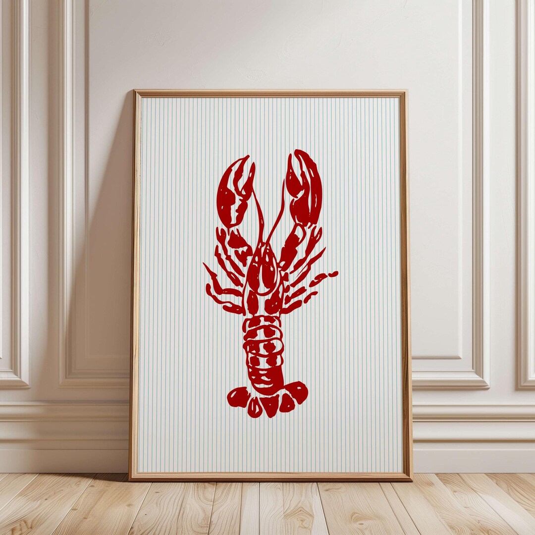 Déco Homard Réaliste Rouge Pour Cuisine – Modèle Hyper Vrai En Plastique