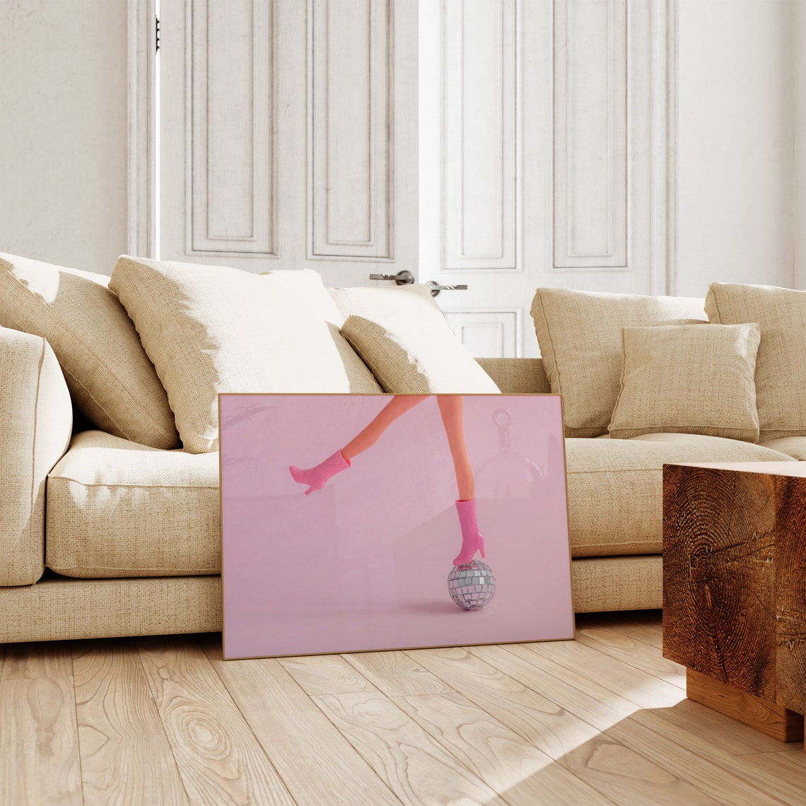Barbie Disco Ball Barbie Art Print Preppy Prints Barbie - Etsy