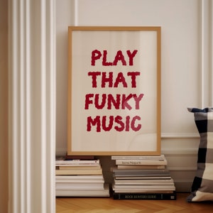 Spielen Sie diese funky Musik-Druck, Retro-Wand-Musik-Wandkunst, minimalistische trendige Wandkunst, Vintage-Musik-Plakat, Wohnheim Raumdekor, Musikliebhaber-Druck