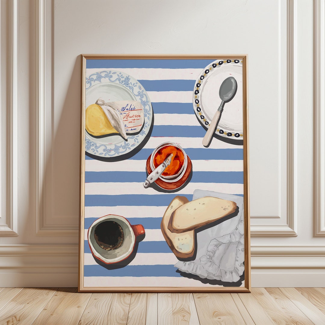 Breakfast Print Toast Breakfast Print, Coffee Wall Print, Brunch Wall Art, Trendy ...