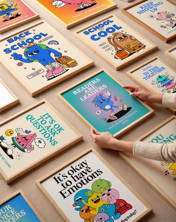 Motivational Classroom Prints: 30-Piece Teacher Decor Bundle (Digital Download