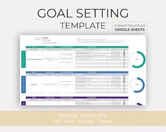 Tabelle mit Ziele-Settings | Digitaler Planer, Pumptracker (Planer)